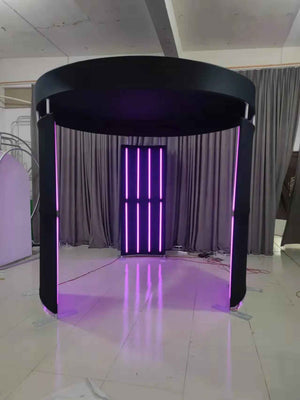 3 Piece LED Photo Booth Enclosure | 24 RGB Lights + Logo