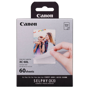 Canon XC-60L 54 x 85mm Card Size Photo Paper for QX20 Printer - Pack of 60 - Dhanditech