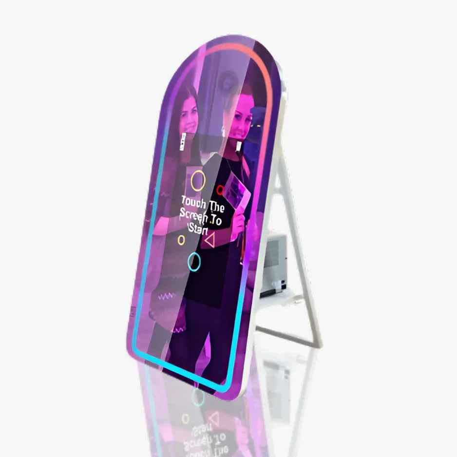 Custom Package - 65” Curved Magic Mirror Photobooth Panel with Flight Case & All Accessories