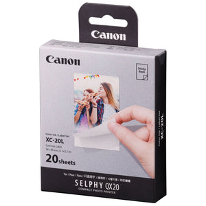 Canon XC-20L 54 x 85mm Card Size Photo Paper for QX20 Printer - Pack of 20 - Dhanditech