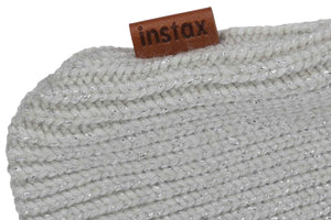 Fujifilm Instax Mini Liplay Accessory Kit with Neck Strap & Knitted Pouch - Stone White