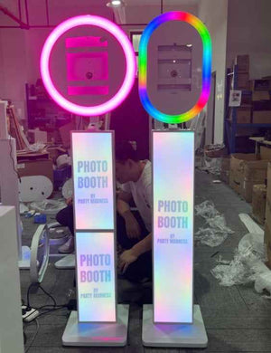 Custom CH Order - 2 x Portable iPad Ring Light Photo Booth (Single Logo Option)