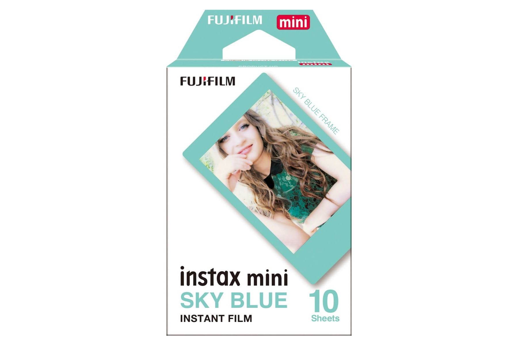 Fujifilm Instax Mini Border Instant Photo Film - Sky Blue - Dhanditech