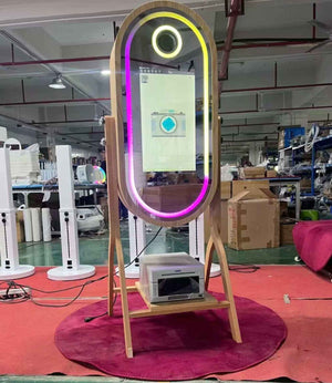 40inch Wooden Magic Mirror Windows DSLR LED Photobooth Hardcase & Accessories