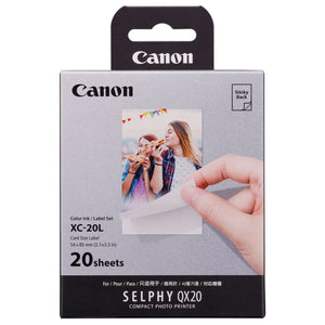 Canon XC-20L 54 x 85mm Card Size Photo Paper for QX20 Printer - Pack of 20 - Dhanditech