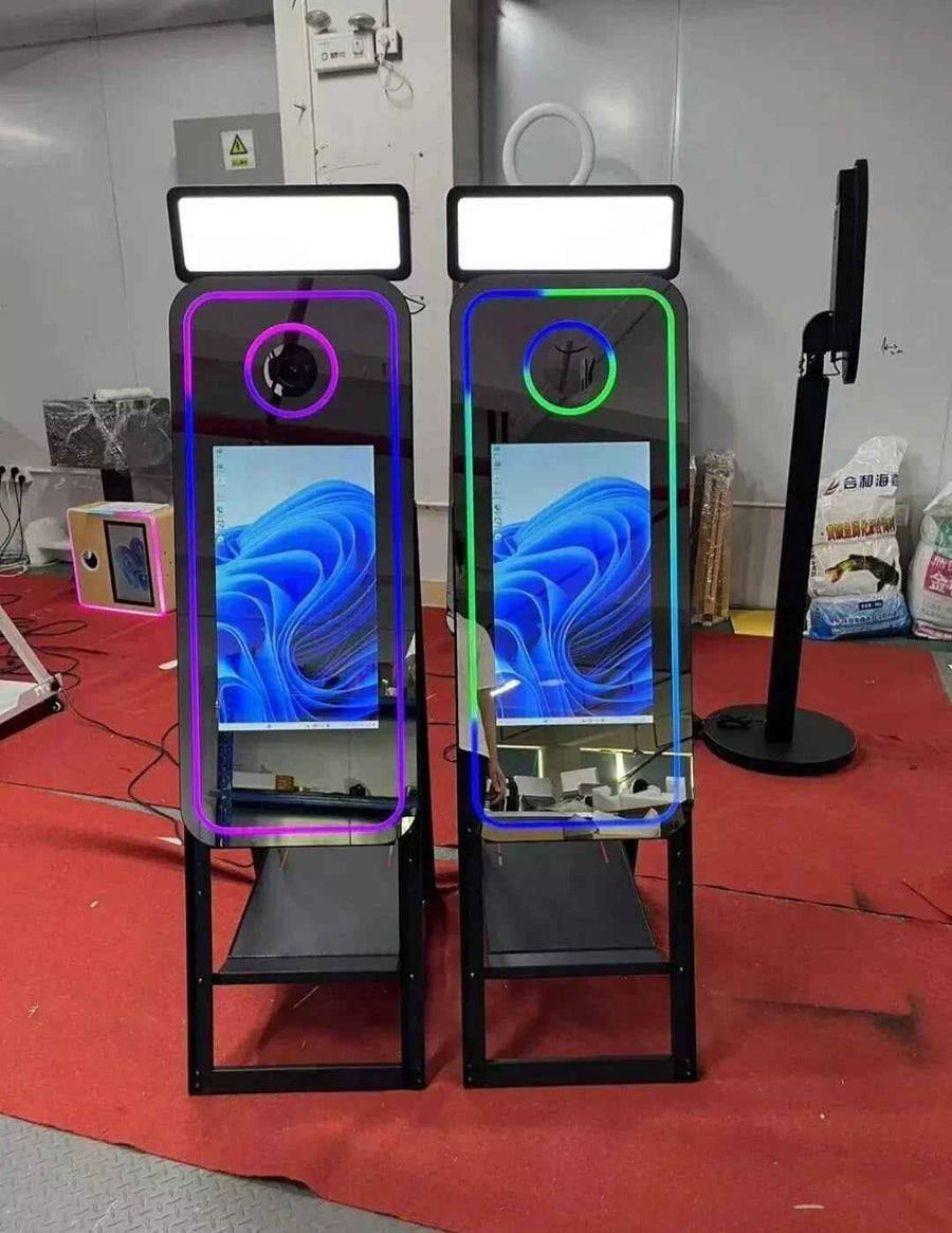 Magic Mirror photo booth in use at an event — Dhanditech