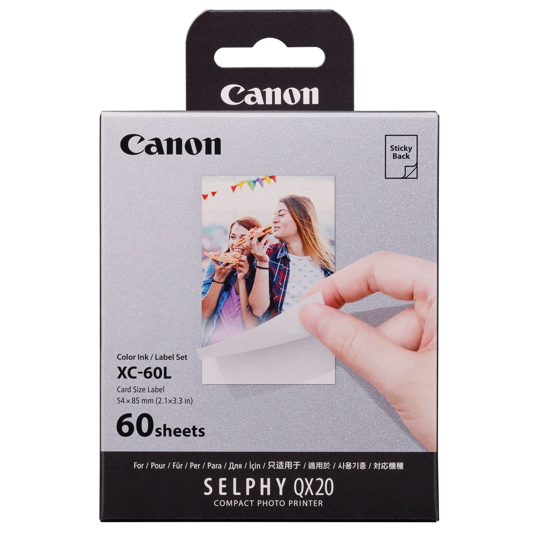 Canon XC-60L 54 x 85mm Card Size Photo Paper for QX20 Printer - Pack of 60 - Dhanditech