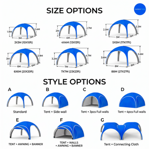 Inflatable Arch Tent – With Walls & Banner (3x3M)