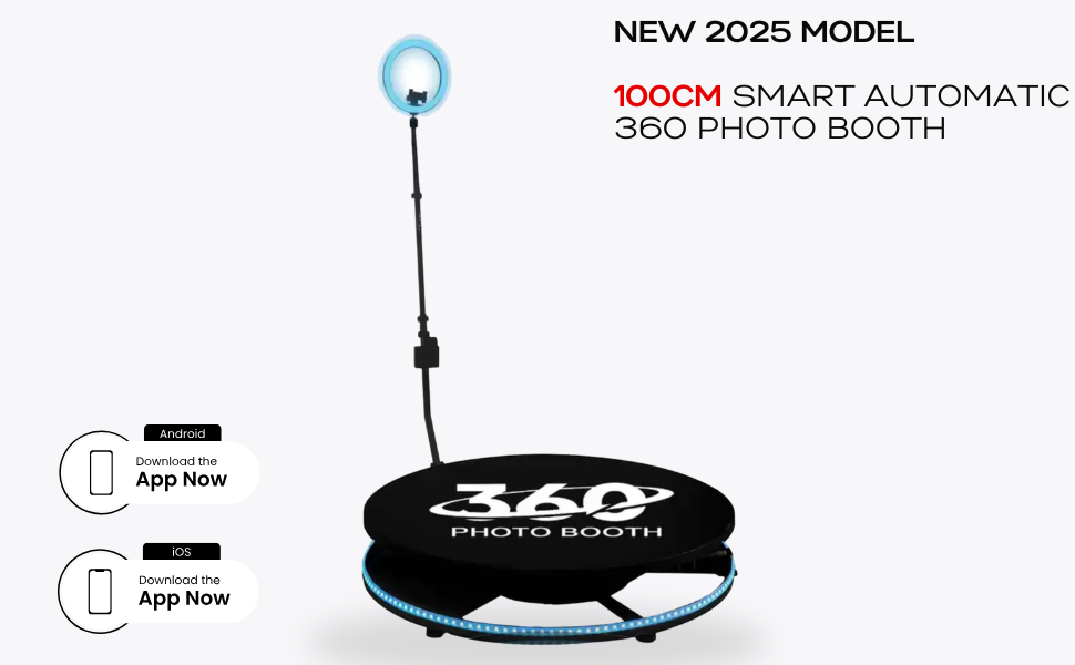 100CM Automatic 360 Video Photo Booth & FREE Accessories