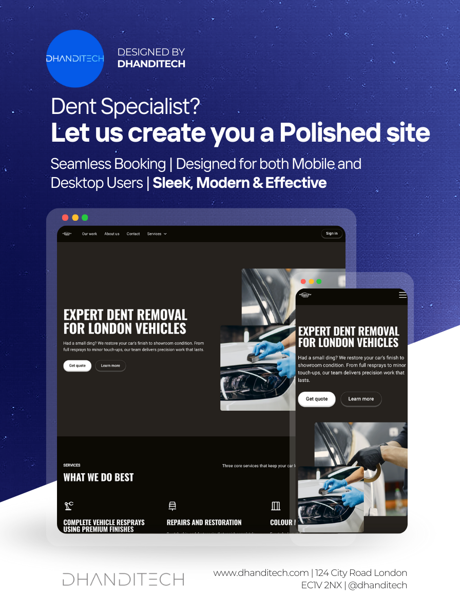 Website Design, Hosting & Maintenance For Your Business - Dhanditech