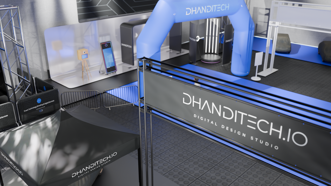 Dhanditech 3D studio — interactive event technology showcase