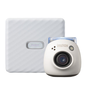 Fujifilm Instax PAL Digital Camera with Link Wide Printer Bundle - Ash White - Dhanditech