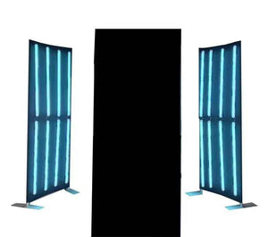 3 Piece LED Vertical Enclosure | 18 RGB Lights + Logo