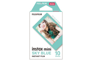 Fujifilm Instax Mini Border Instant Photo Film - Sky Blue - Dhanditech
