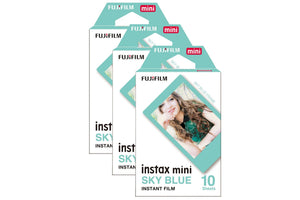 Fujifilm Instax Mini Border Instant Photo Film - Sky Blue - Dhanditech
